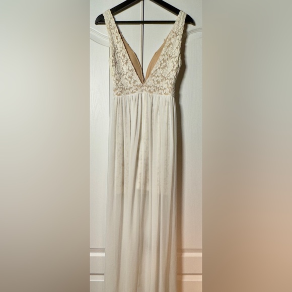 Ark & Co | White Floral V Neck Maxi Dress | Women's Small (S) - Picture 7 of 12